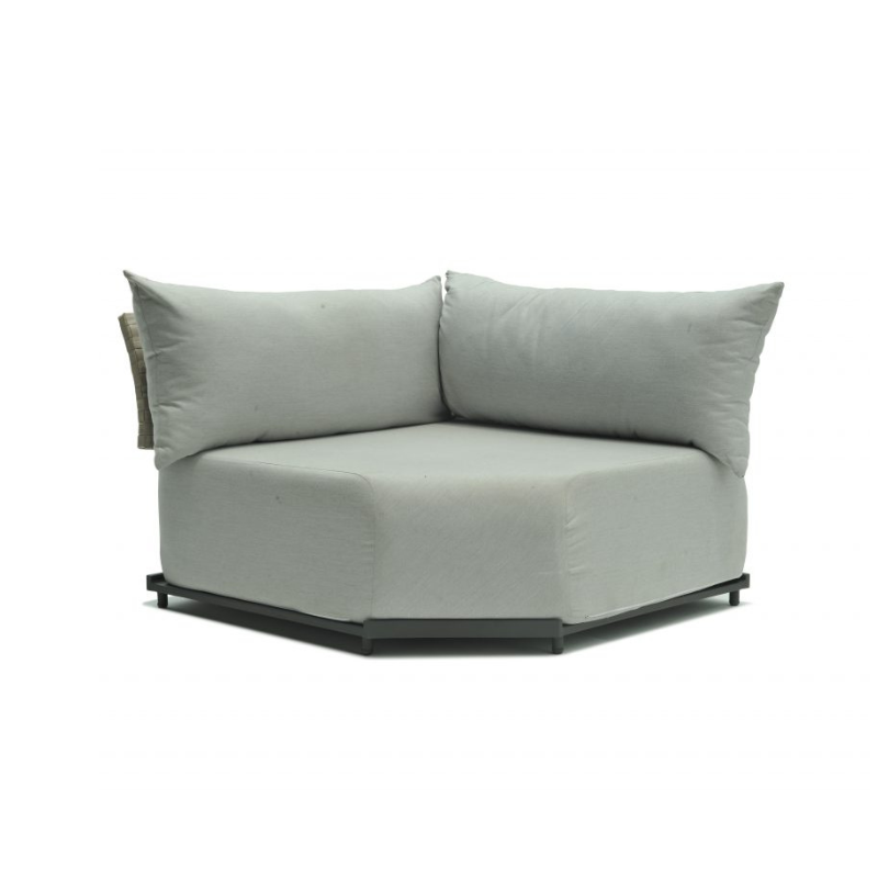 Gray modular sofa on a white background