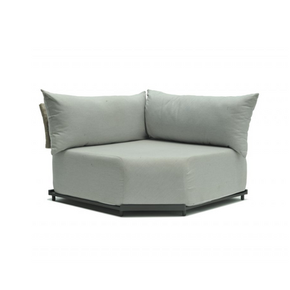 Gray modular sofa on a white background