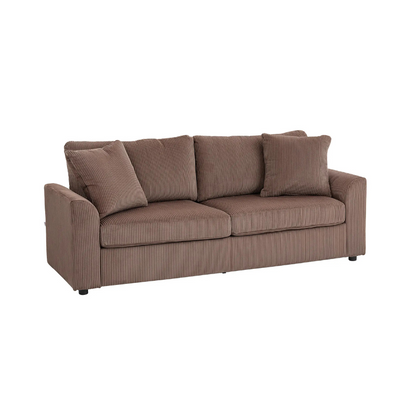 Brown sofa on a white background