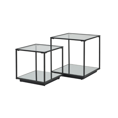 Lennox Black Framed Set Of 2 Side Tables
