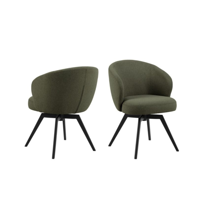 Darlene Dining Chair with Armrest and Swivel Function - LuxmeLounge - [vendor_name]