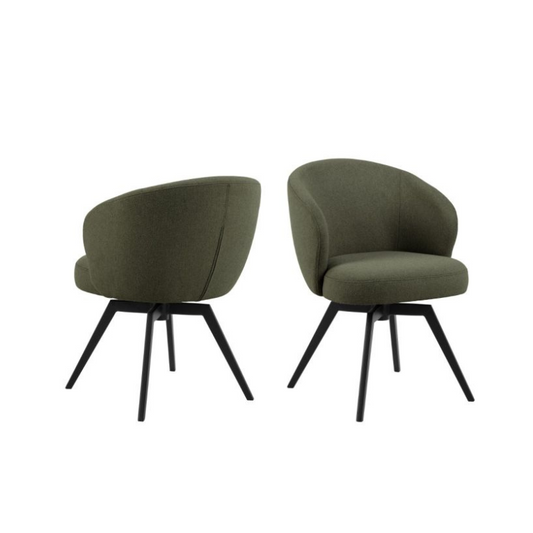 Darlene Dining Chair with Armrest and Swivel Function - LuxmeLounge - [vendor_name]