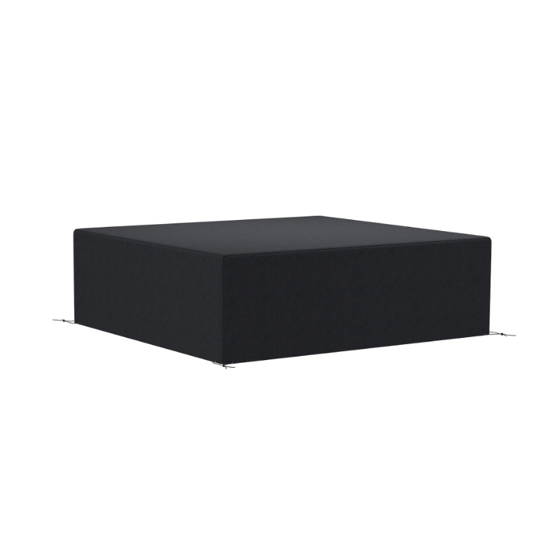 Black rectangular box on a white background