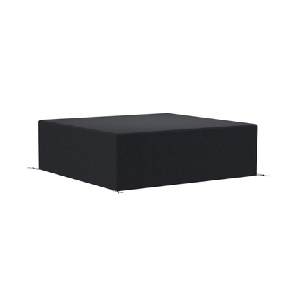 Black rectangular box on a white background