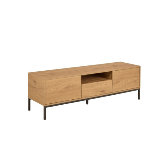 Seaford Tv Unit 2 Doors 1 Drawer in Matt Wild Oak - LuxmeLounge - [vendor_name]