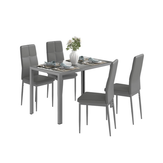 HOMCOM 5-Piece Kitchen Dining Table Set - LuxmeLounge - [vendor_name]