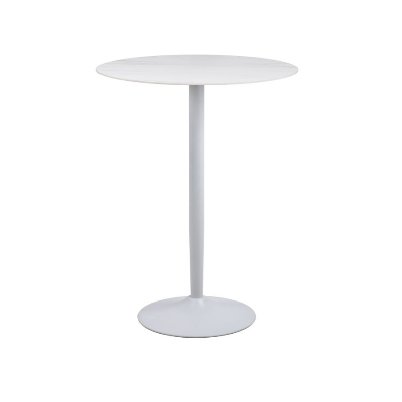 White round table on a white background