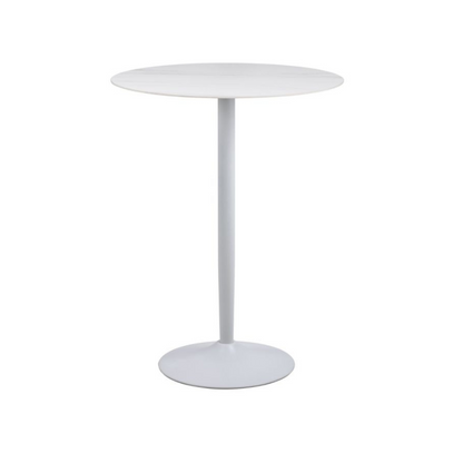 White round table on a white background
