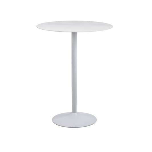 White round table on a white background