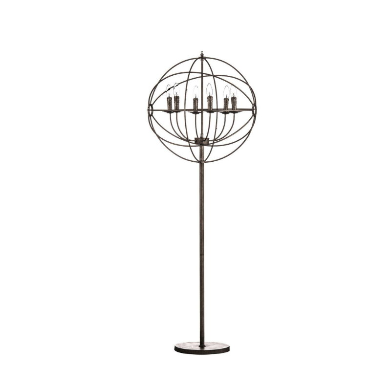 Decorative candle holder with spherical design on a white background