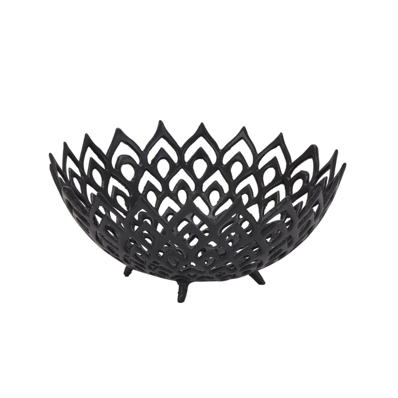 Hill Interiors Black Cast Lattice Bowl - LuxmeLounge - [vendor_name]