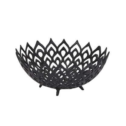 Hill Interiors Black Cast Lattice Bowl - LuxmeLounge - [vendor_name]