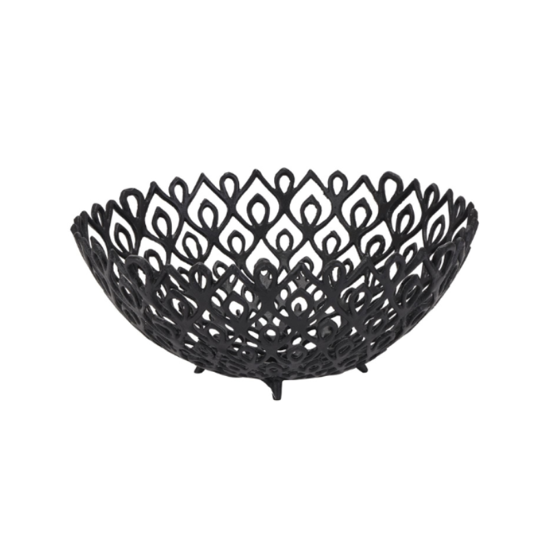 Hill Interiors Black Cast Large Lattice Bowl - LuxmeLounge - [vendor_name]