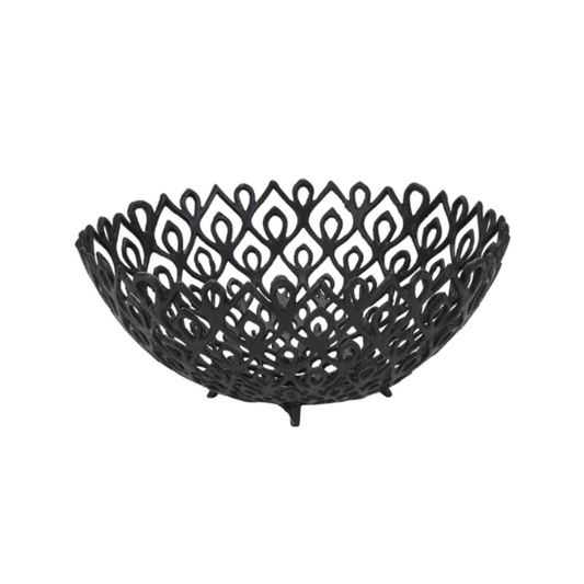 Hill Interiors Black Cast Large Lattice Bowl - LuxmeLounge - [vendor_name]