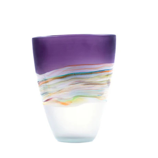 Voyage Maison  Marcellus Frosted Handcrafted Glass Vase in Amethyst - LuxmeLounge - [vendor_name]
