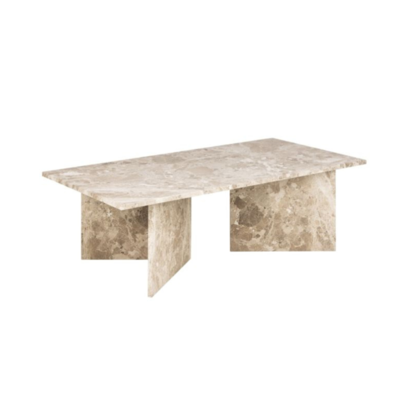 Furniture To Go Vega Rectangular Coffee Table with Brown Marble Top 140cm - LuxmeLounge - [vendor_name]