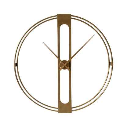 Fifty Five South Gold Dual Ring Metal Wall Clock – 107 x 107 cm - LuxmeLounge - [vendor_name]
