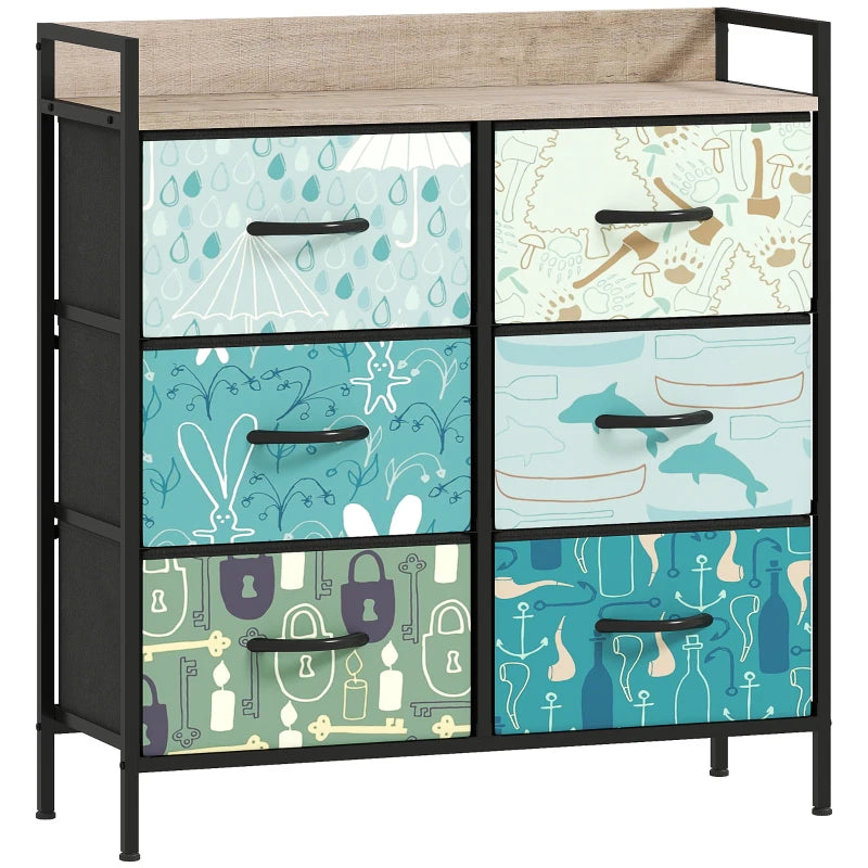 HOMCOM 6-Drawer Chest of Drawers