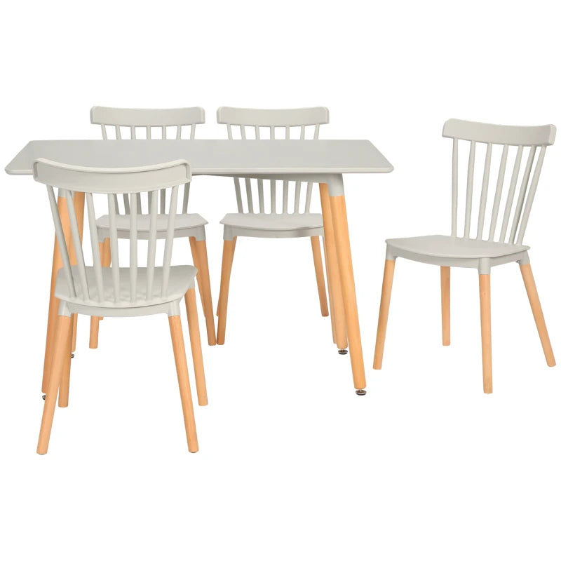 HOMCOM 5-Piece Kitchen Dining Table Set - LuxmeLounge - [vendor_name]
