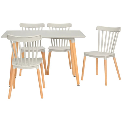 HOMCOM 5-Piece Kitchen Dining Table Set - LuxmeLounge - [vendor_name]