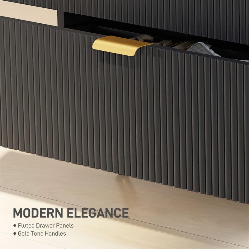 HOMCOM Elegant Four-Drawer Chest Of Drawer