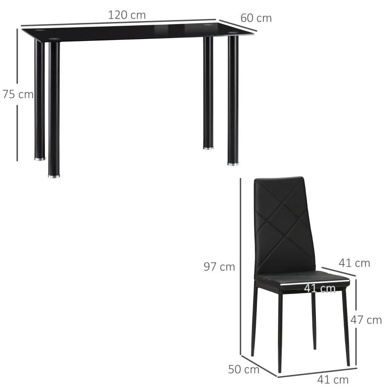 HOMCOM 5-Piece Kitchen Dining Table Set - LuxmeLounge - [vendor_name]