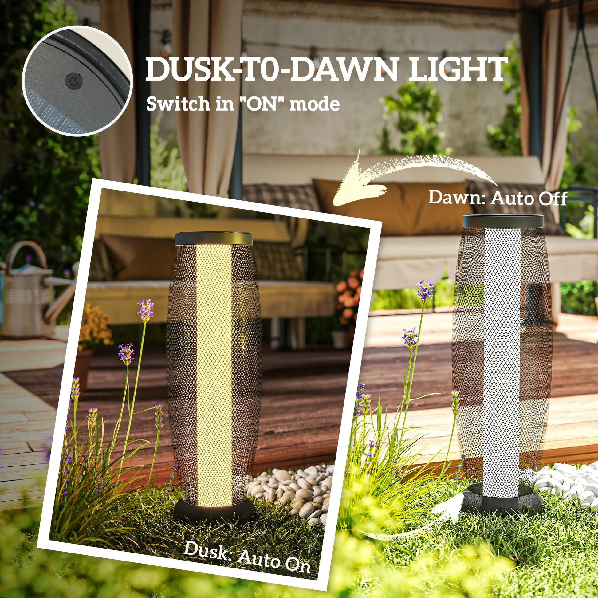 Outsunny Garden Solar Lamp