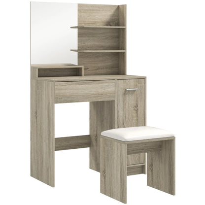 HOMCOM Dressing Table and Stool Set - LuxmeLounge - [vendor_name]