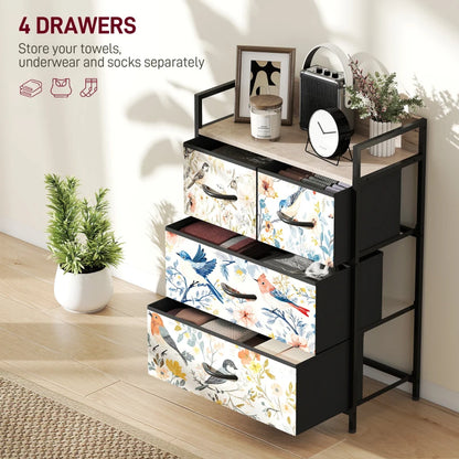 HOMCOM 4-Drawer Chest of Drawers