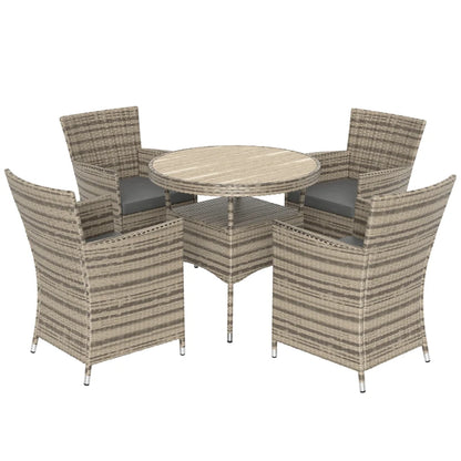 Outsunny Five-Piece Rattan Garden Set