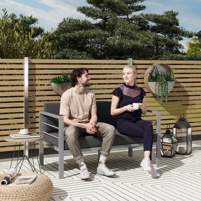 Outsunny Two-Seater Aluminium Garden Sofa