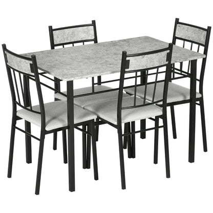 HOMCOM 5-Piece Kitchen Dining Table Set - LuxmeLounge - [vendor_name]