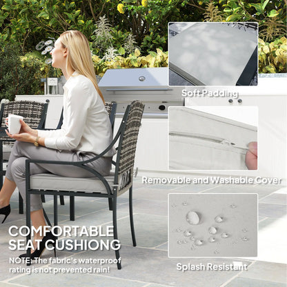 Outsunny Rattan Garden Furniture Set with Cushions