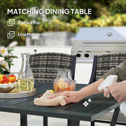 Outsunny Rattan Garden Furniture Set with Cushions