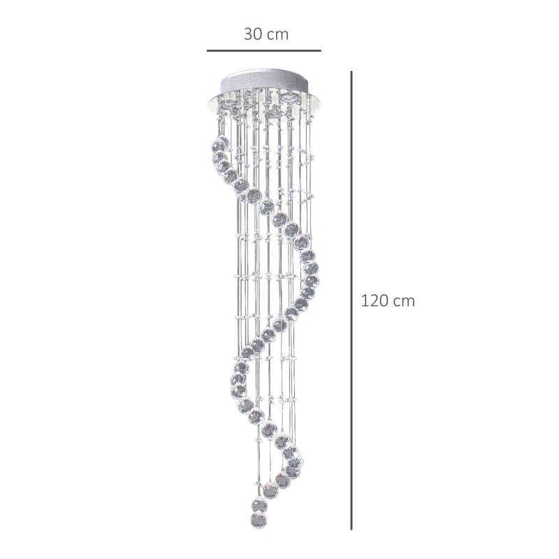 Chandelier with dimensions labeled on a white background
