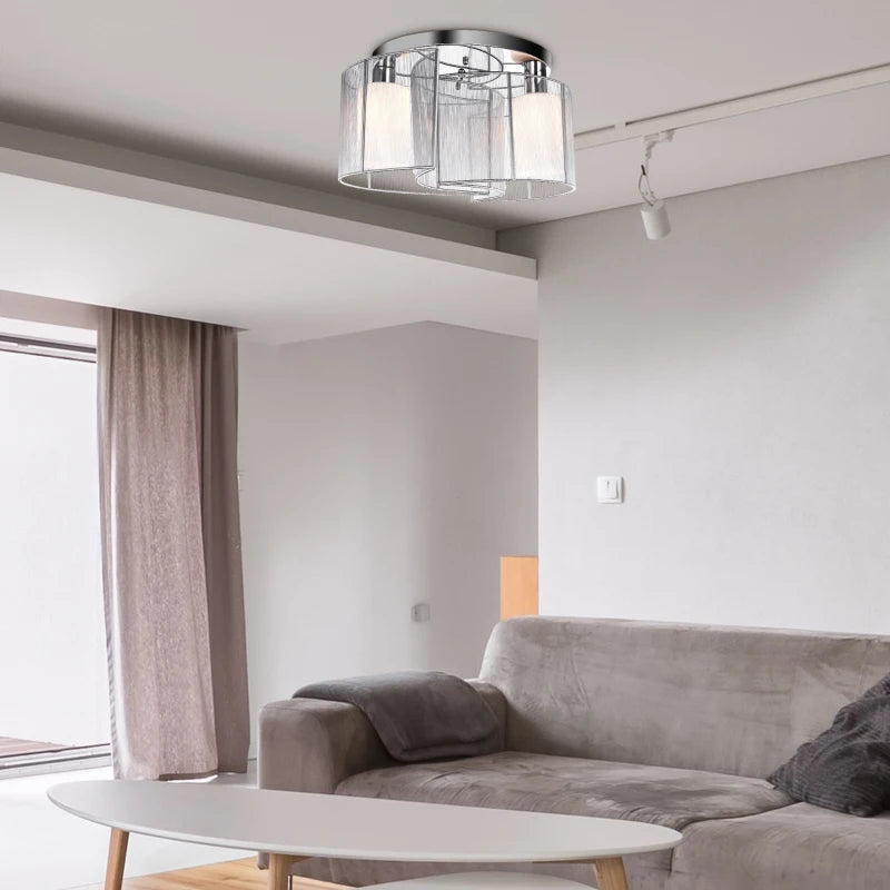 HOMCOM Nova Twin Shade Ceiling Light