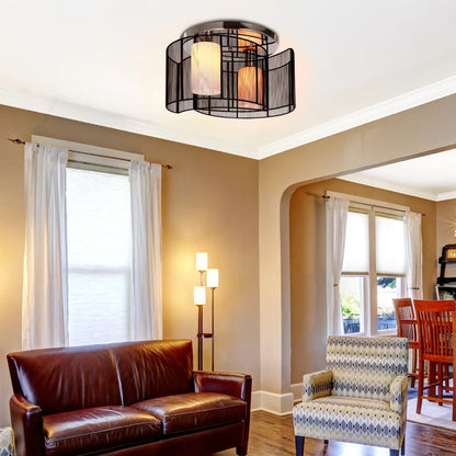 HOMCOM Nova Twin Shade Ceiling Light