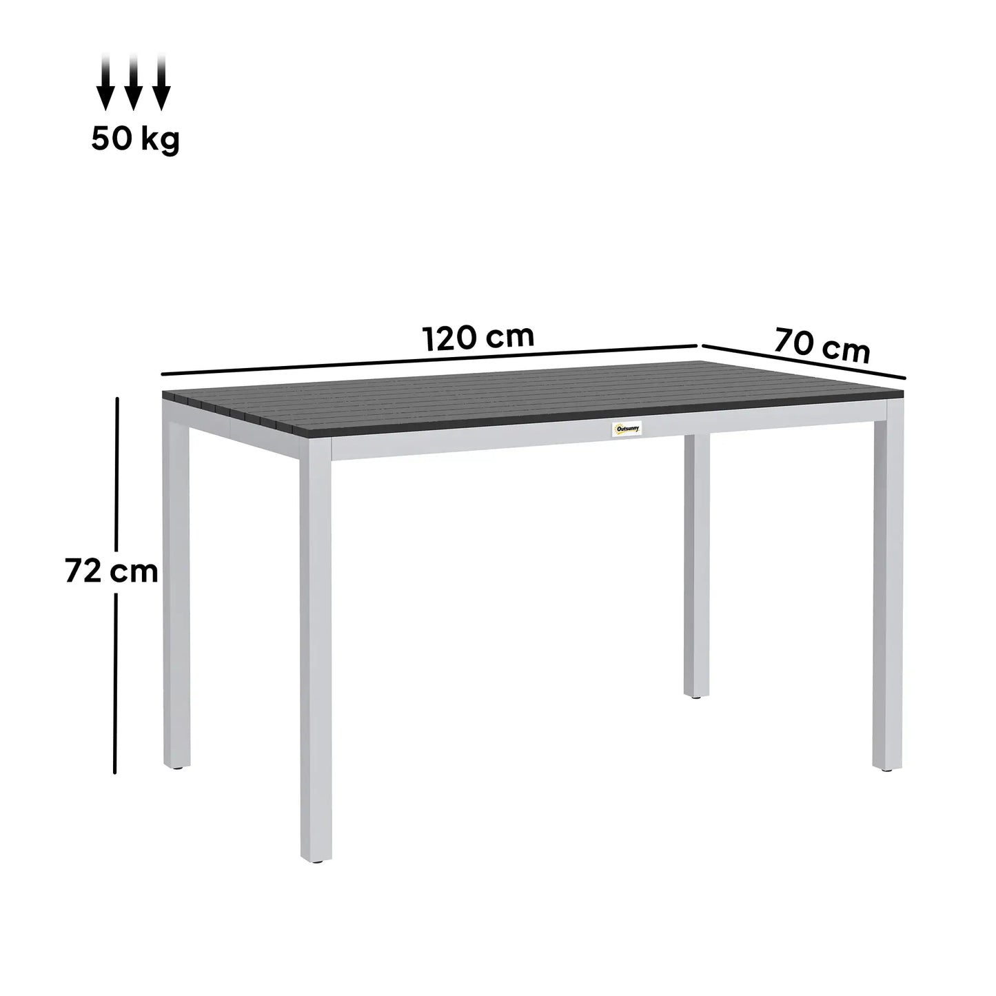Outsunny Garden Table for 4-6