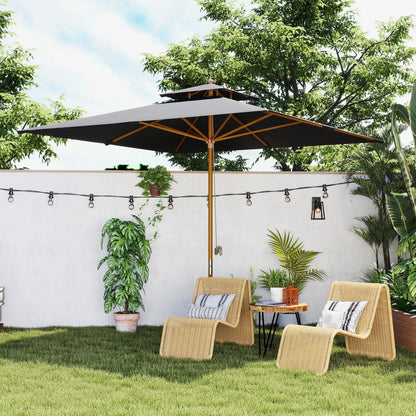 Outsunny 3 m Square Canopy Parasol