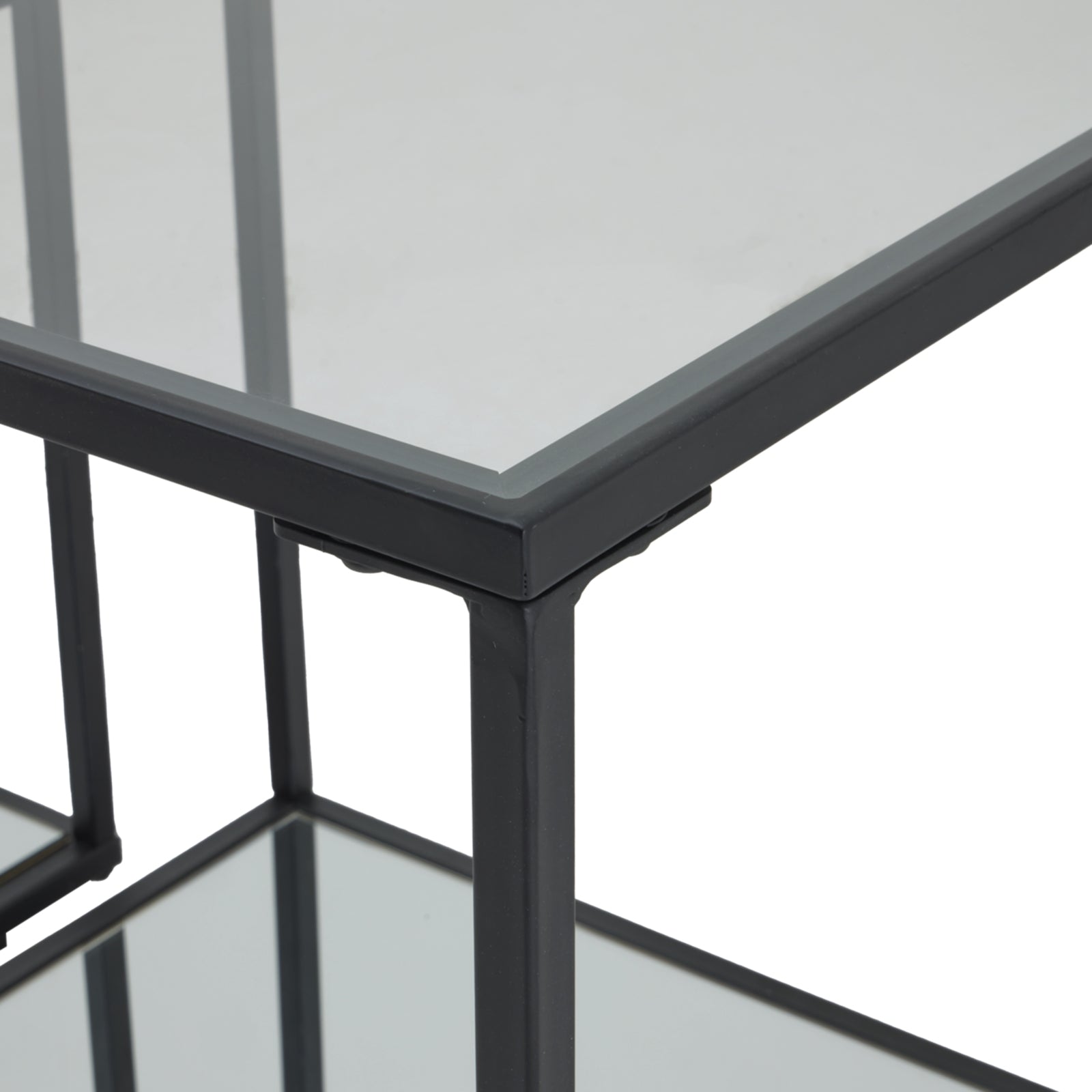 Lennox Black Framed Set Of 2 Side Tables - LuxmeLounge