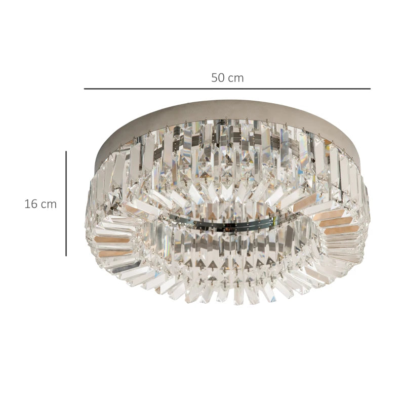 HOMCOM Luna Crystal Droplet Ceiling Light