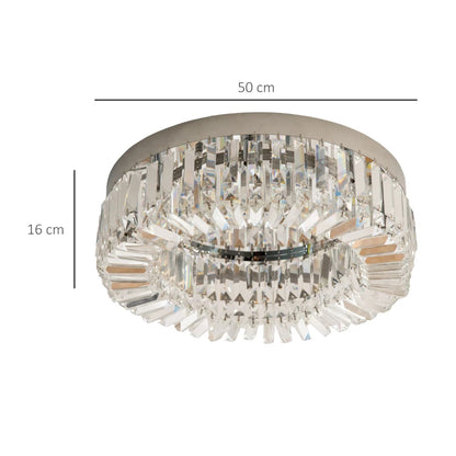 HOMCOM Luna Crystal Droplet Ceiling Light