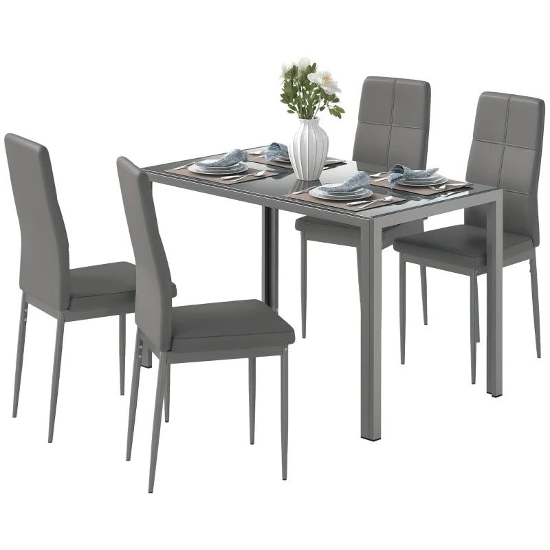 HOMCOM 5-Piece Kitchen Dining Table Set - LuxmeLounge - [vendor_name]
