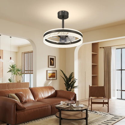 HOMCOM Ceiling Fan with LED Light and Remote