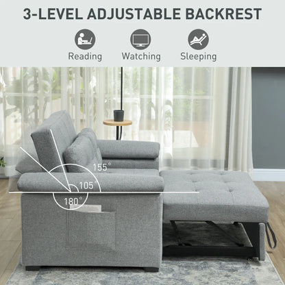 HOMCOM Pull Out Sofa Bed - LuxmeLounge - [vendor_name]