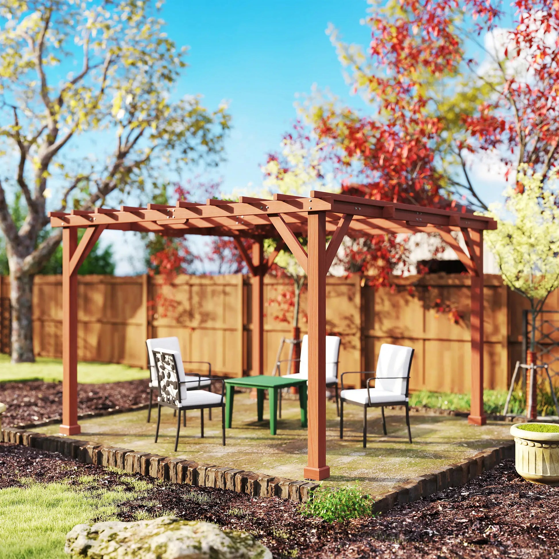 Outsunny 3.3 x 3.3 m Wooden Pergola Kit