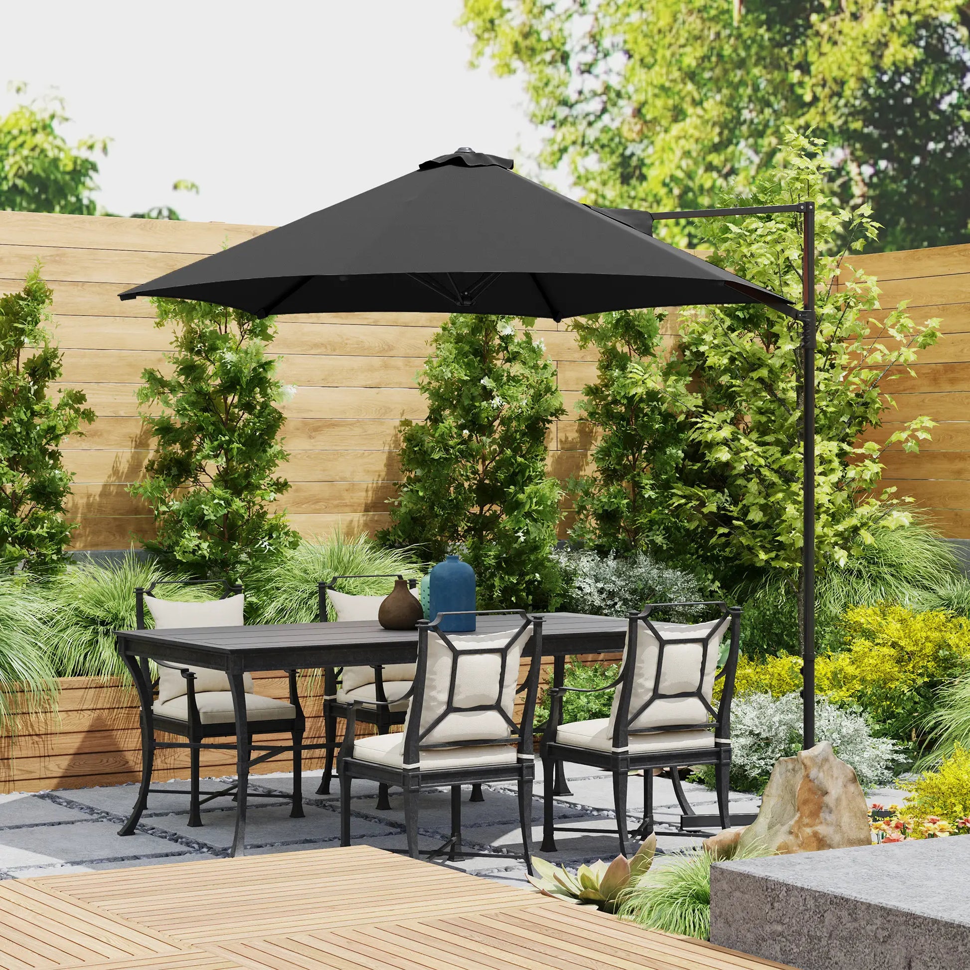 Outsunny 2.5m Rotating Cantilever Parasol - LuxmeLounge - [vendor_name]