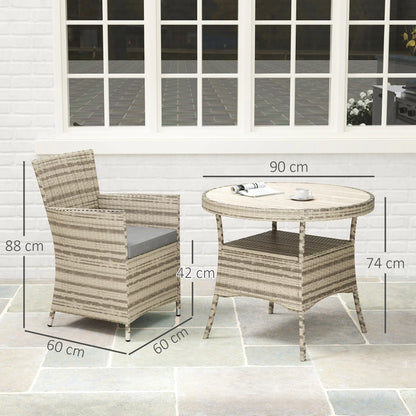 Outsunny Five-Piece Rattan Garden Set