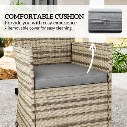 Outsunny Five-Piece Rattan Garden Set