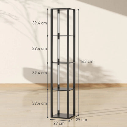 HOMCOM LED Floor Lamp with Shelves